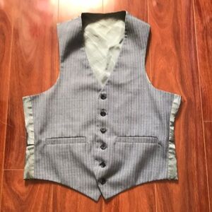 Blue gray Pinstripe Men's Vest